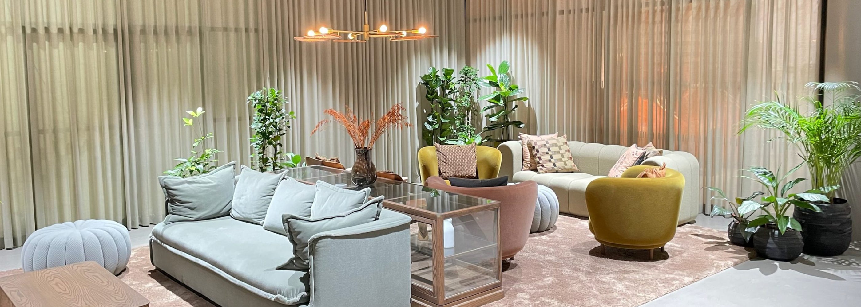 gardiner til rumdeling for hyggelig atmosfære