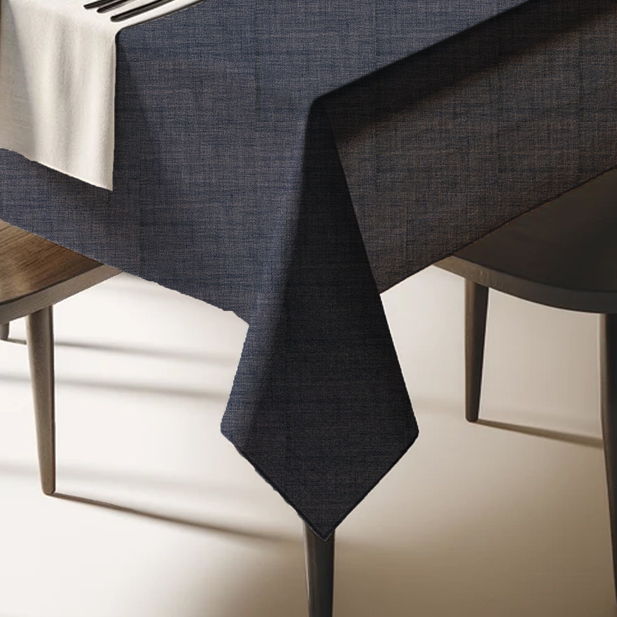 Kvadrat Ginger 2 - Lang stofdug med semi-transparent look